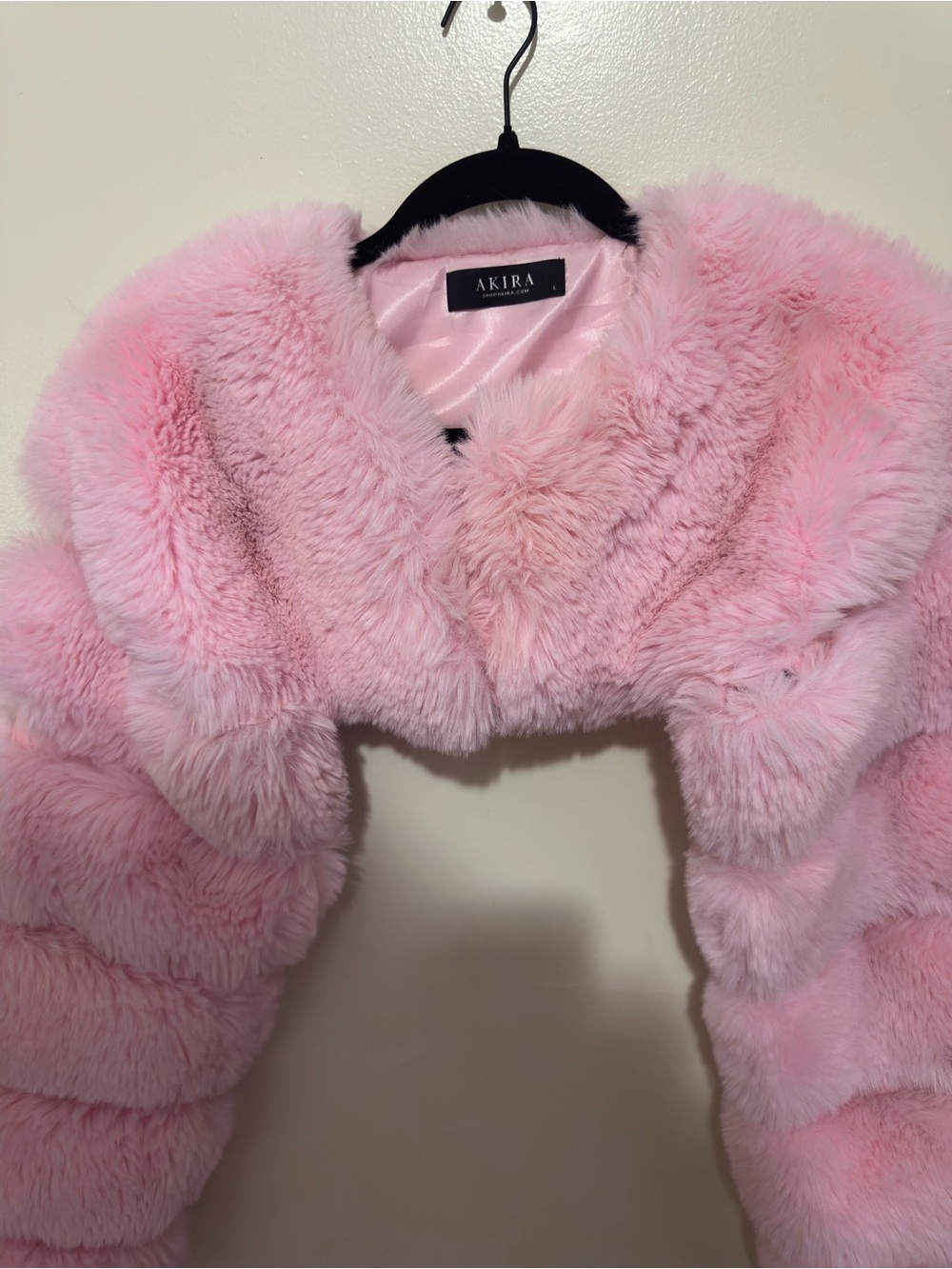 Akira Pink Faux Fur Jacket